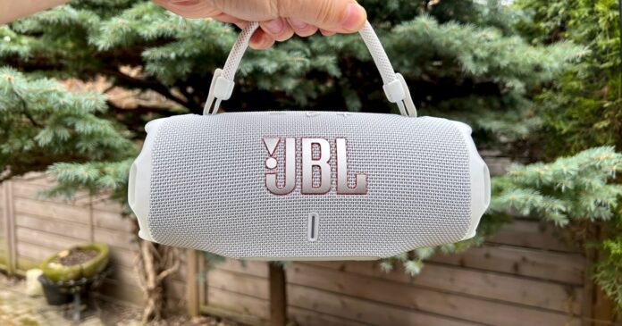 Rephrase single title from this title 
		JBL Charge 6 review: Why a simple strap makes it the perfect portable speaker	
 . And it must return only title i dont want any extra information or introductory text with title e.g: 