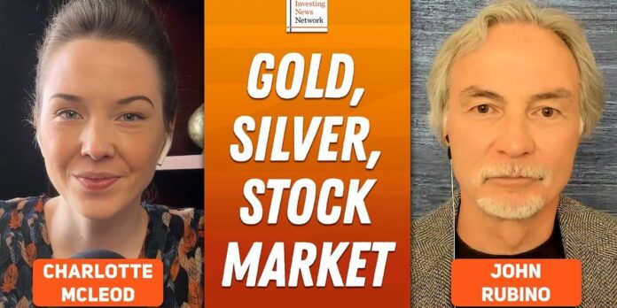 Rephrase single title from this title John Rubino: Gold on 