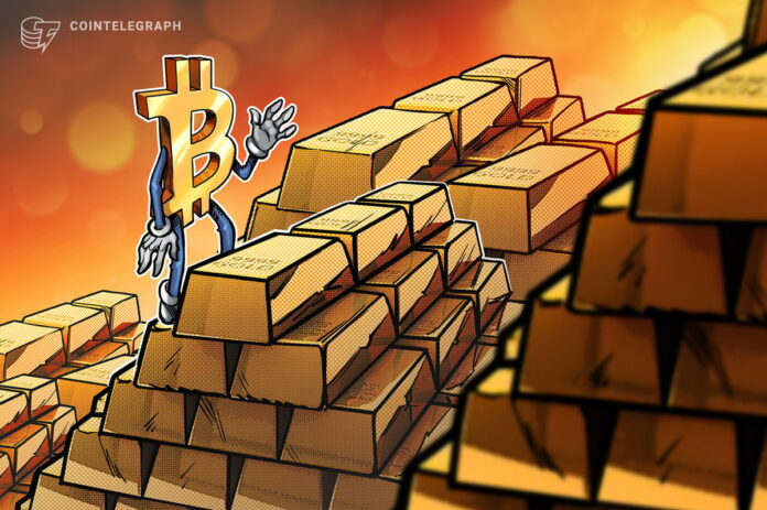 Rephrase single title from this title  What will Bitcoin price be if gold hits $5K? 
 . And it must return only title i dont want any extra information or introductory text with title e.g: 